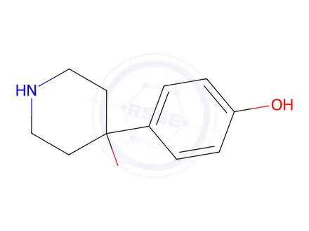 Chemical structure of 4-(4-Hydroxyphenyl)piperidin-4-ol