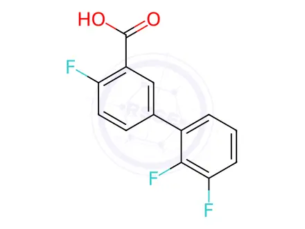 Chemical structure of 2',3',4-Trifluoro-[1,1'-biphenyl]-3-carboxylic acid