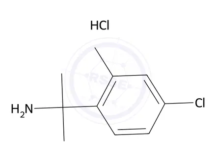 Chemical structure of 2-(4-Chloro-2-methylphenyl)propan-2-amine hydrochloride