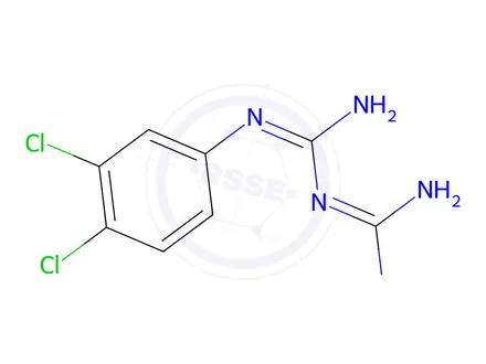Chemical structure of 3,4-dichlorophenylbiguanide