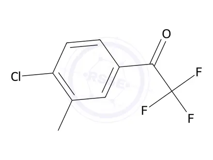 Chemical structure of 1-(4-chloro-3-methyl-phenyl)-2,2,2-trifluoro-ethanone