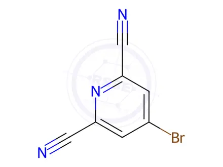 Chemical structure of 4-bromopyridine-2,6-dicarbonitrile