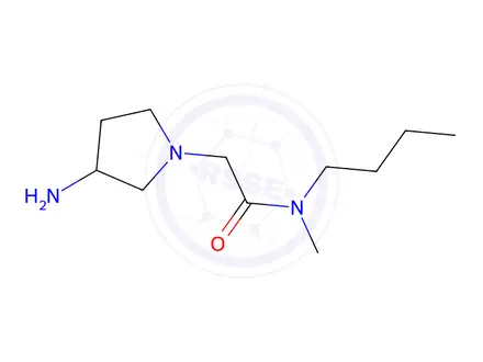 Chemical structure of 2-(3-aminopyrrolidin-1-yl)-n-butyl-n-methylacetamide