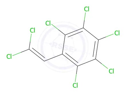 Chemical structure of Heptachlorostyrene