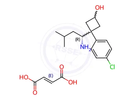 Chemical structure of Cis-7-Hydroxy Didesmethyl Sibutramine Hemifumarate Salt