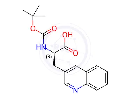 Chemical structure of BOC-3-(3'-QUINOLYL)-D-ALANINE