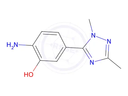Chemical structure of 2-Amino-5-(1,3-dimethyl-1h-1,2,4-triazol-5-yl)phenol