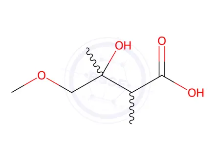 Chemical structure of 3-Hydroxy-4-methoxy-2,3-dimethylbutanoic acid