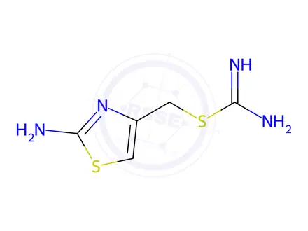Chemical structure of (2-Amino-1,3-thiazol-4-yl)methyl carbamimidothioate