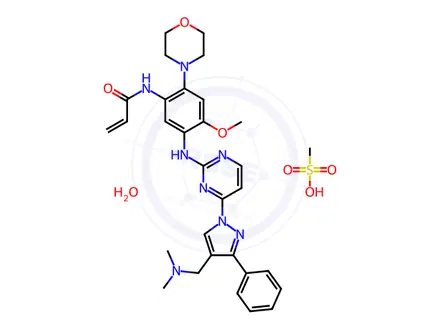 Chemical structure of Lazertinib mesylate monohydrate