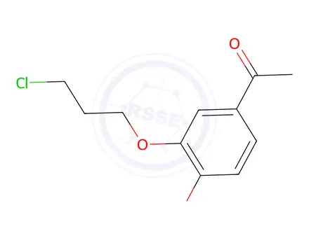 Chemical structure of 1-[3-(3-Chloro-propoxy)-4-methoxy-phenyl]-ethanone