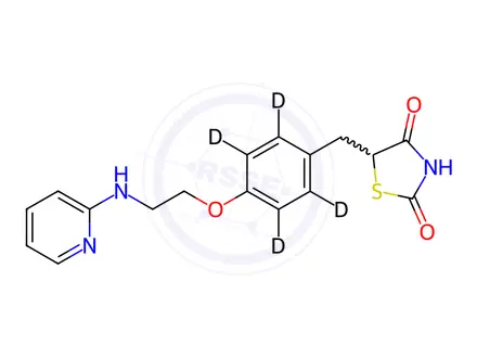 Chemical structure of N-Desmethyl Rosiglitazone-d4