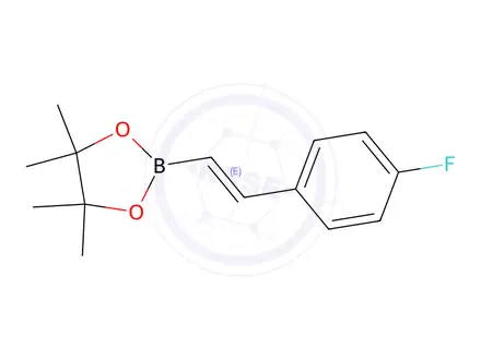Chemical structure of (E)-2-(4-Fluorostyryl)-4,4,5,5-tetramethyl-1,3,2-dioxaborolane