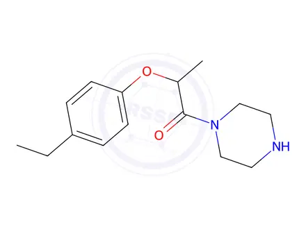 Chemical structure of 2-(4-Ethylphenoxy)-1-(piperazin-1-yl)propan-1-one