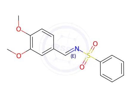 Chemical structure of N-(3,4-Dimethoxybenzylidene)benzenesulfonamide