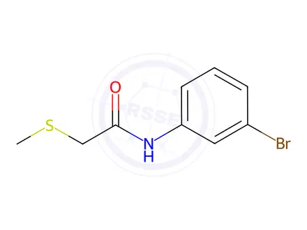 Chemical structure of N-(3-bromophenyl)-2-(methylthio)acetamide