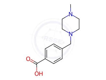 Chemical structure of Imatinib Related Compound (4-(4-Methylpiperazin-1-yl)methyl)benzoic Acid)