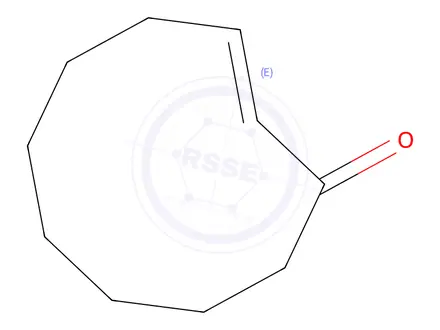 Chemical structure of (E)-2-Cyclodecene-1-one