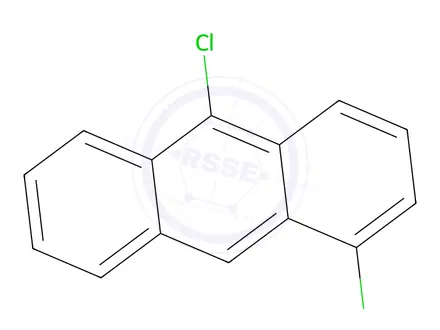 Chemical structure of 1,10-Dichloroanthracene