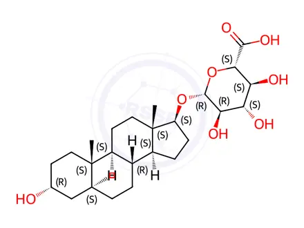 Chemical structure of Androstane-3,17-diol Glucuronide