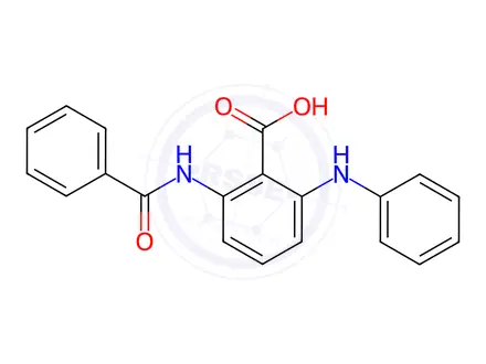 Chemical structure of N-benzoyl-N'-phenyl-2,6-diaminobenzoic acid