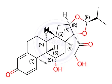 Chemical structure of Budesonide Impurity 119 (22R-Budesonide)