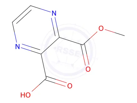 Chemical structure of 3-(methoxycarbonyl)pyrazine-2-carboxylic acid