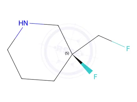 Chemical structure of (S)-3-fluoro-3-(fluoromethyl)piperidine