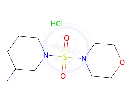 Chemical structure of 1-(Morpholine-4-sulfonyl)piperidin-3-amine hydrochloride