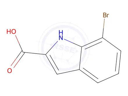 Chemical structure of 7-Bromo-1H-indole-2-carboxylic Acid