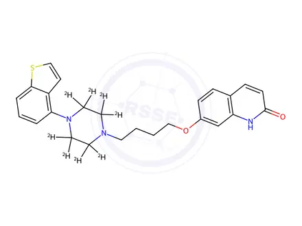 Chemical structure of 7-(4-(4-(Benzo[b]thiophen-4-yl)piperazin-1-yl-2,2,3,3,5,5,6,6-d8)butoxy)quinolin-2(1H)-one