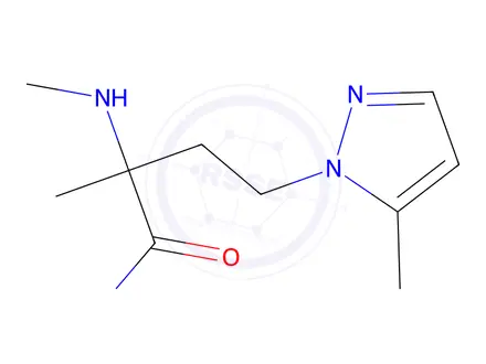Chemical structure of 2-Methyl-4-(5-methyl-1h-pyrazol-1-yl)-2-(methylamino)butanamide
