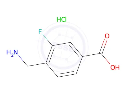 Chemical structure of 4-(Aminomethyl)-3-fluorobenzoic acid