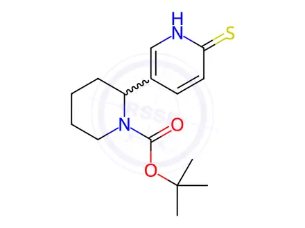 Chemical structure of tert-Butyl 2-(6-thioxo-1,6-dihydropyridin-3-yl)piperidine-1-carboxylate