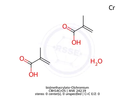 Chemical structure of bis(methacrylato-O)chromium