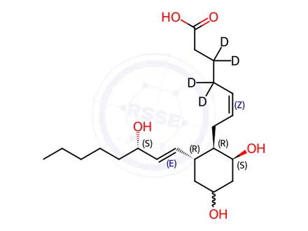 Chemical structure of Thromboxane B2-d4