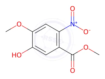 Chemical structure of Methyl 5-hydroxy-4-methoxy-2-nitrobenzoate