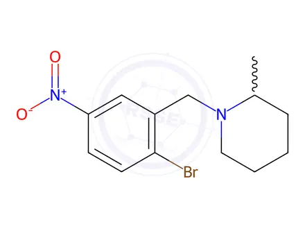 Chemical structure of 1-[(2-Bromo-5-nitrophenyl)methyl]-2-methylpiperidine
