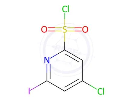 Chemical structure of 4-Chloro-6-iodopyridine-2-sulfonyl chloride