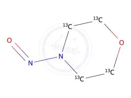 Chemical structure of N-Nitrosomorpholine-13C4