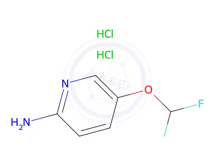Chemical structure of 5-(Difluoromethoxy)pyridin-2-amine dihydrochloride