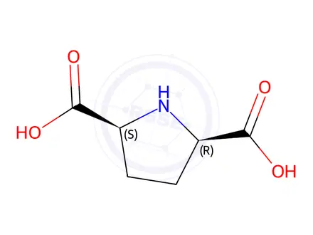 Chemical structure of 2,5-Pyrrolidinedicarboxylicacid,(2R,5S)-rel-(9CI)