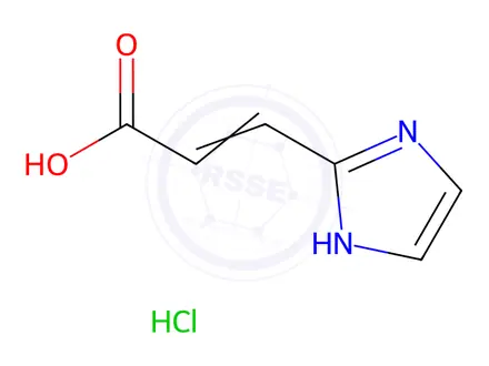 Chemical structure of 3-(1H-imidazol-2-yl)prop-2-enoic acid hydrochloride