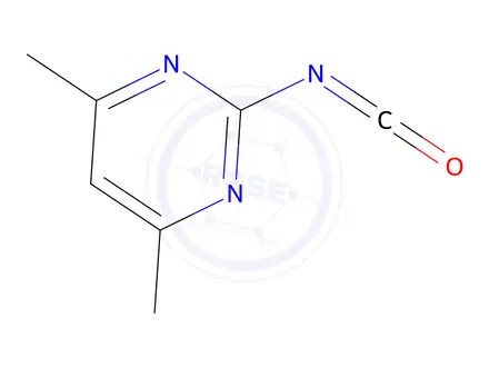 Chemical structure of Pyrimidine, 2-isocyanato-4,6-dimethyl-(9CI)