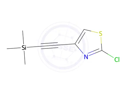Chemical structure of 2-Chloro-4-((trimethylsilyl)ethynyl)thiazole