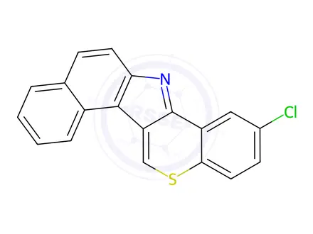 Chemical structure of 2-Chlorobenzo[e][1]benzothiopyrano[4,3-b]indole