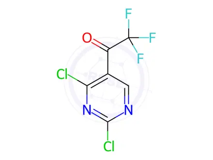 Chemical structure of Ethanone, 1-(2,4-dichloro-5-pyrimidinyl)-2,2,2-trifluoro-