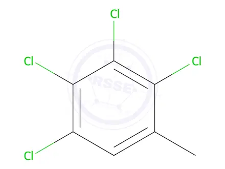Chemical structure of Benzene, methyl-, tetrachloro deriv.