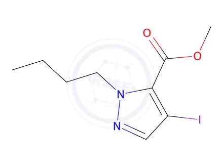 Chemical structure of Methyl 1-butyl-4-iodo-1H-pyrazole-5-carboxylate