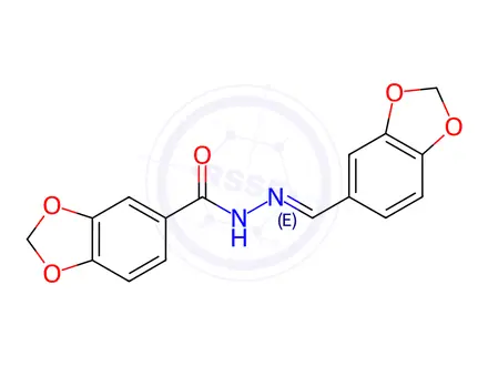 Chemical structure of N'-(Benzo[d][1,3]dioxol-5-ylmethylene)benzo[d][1,3]dioxole-5-carbohydrazide